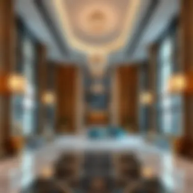 Elegant Interior of Al Shafar Tower Interior lobby showcasing modern design elements