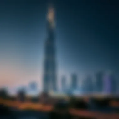 Skyline view highlighting Al Shafar Tower's prominence