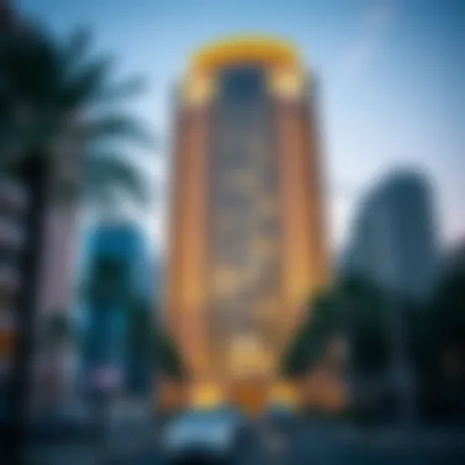 Stunning view of Al Shafar Tower from the street