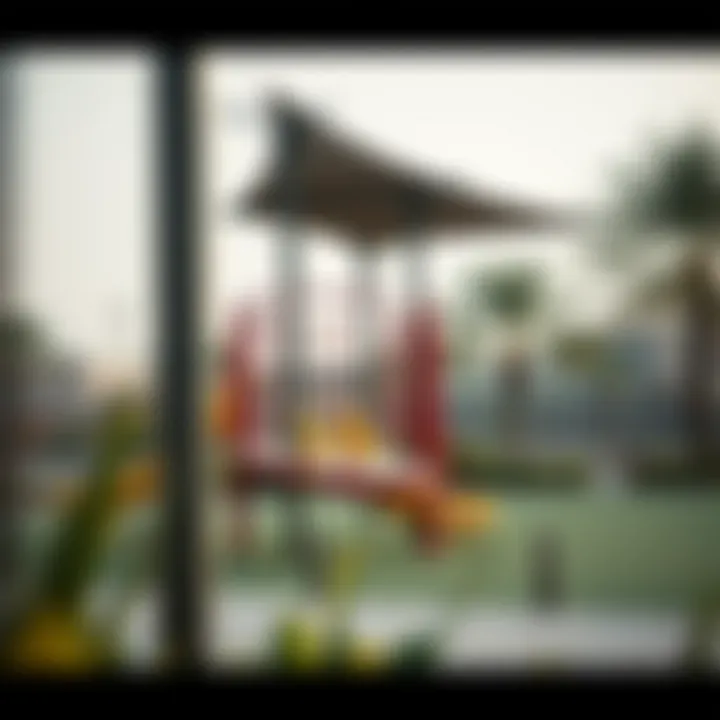 Children's Play Area at Al Warqa 3 Park Play area for children in Al Warqa 3 Park with modern equipment