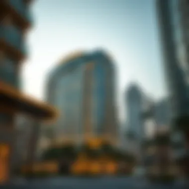 Overview of Dubai's property market with Azayez Building as a focal point.