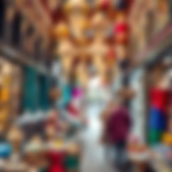 The vibrant colors and intricate patterns of the Dubai Souk