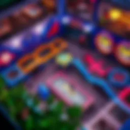 Aerial view of Bounce at Dalma Mall showcasing the vibrant trampoline areas