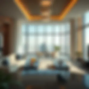 Luxurious Interiors of C1 Tower Interior luxury living space within C1 Tower Al Bateen