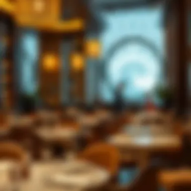 Cultural Influences in Dubai Dining Elegant restaurant interior reflecting cultural influences