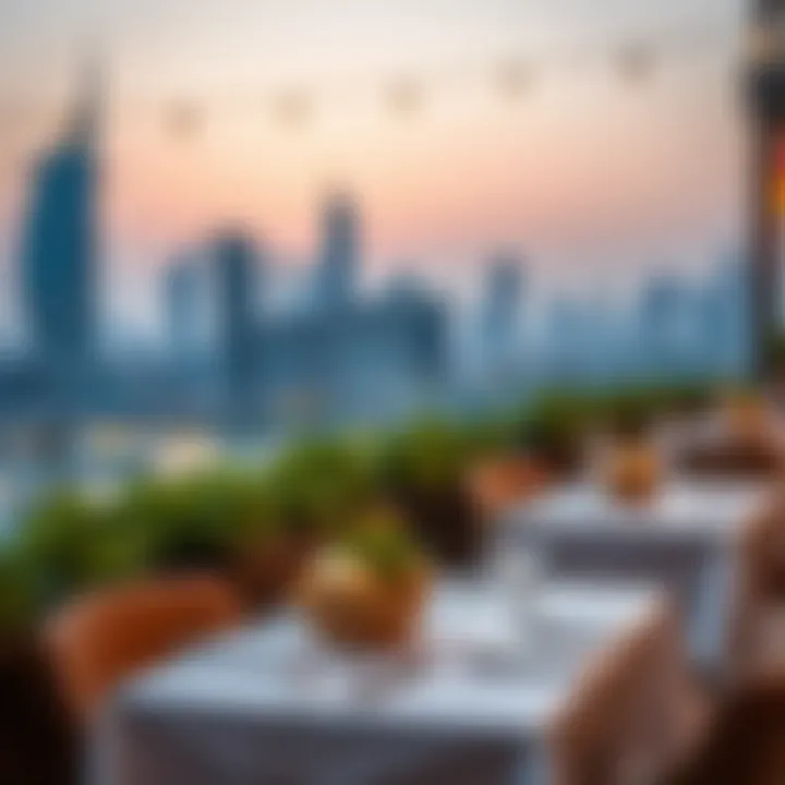 Alfresco Dining with a View in Dubai Outdoor dining experience with stunning city views