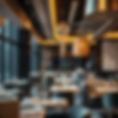 Stylish interior of a contemporary DIFC restaurant highlighting modern design