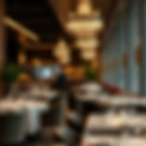 Elegant Dining in DIFC Charming ambiance of a DIFC restaurant showcasing elegant dining arrangements