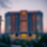 Damac Executive Heights exterior view showcasing architectural design