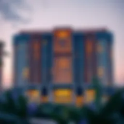 Damac Executive Heights exterior view showcasing architectural design
