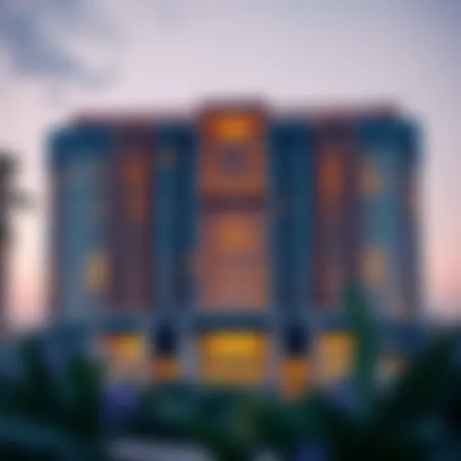 Damac Executive Heights exterior view showcasing architectural design