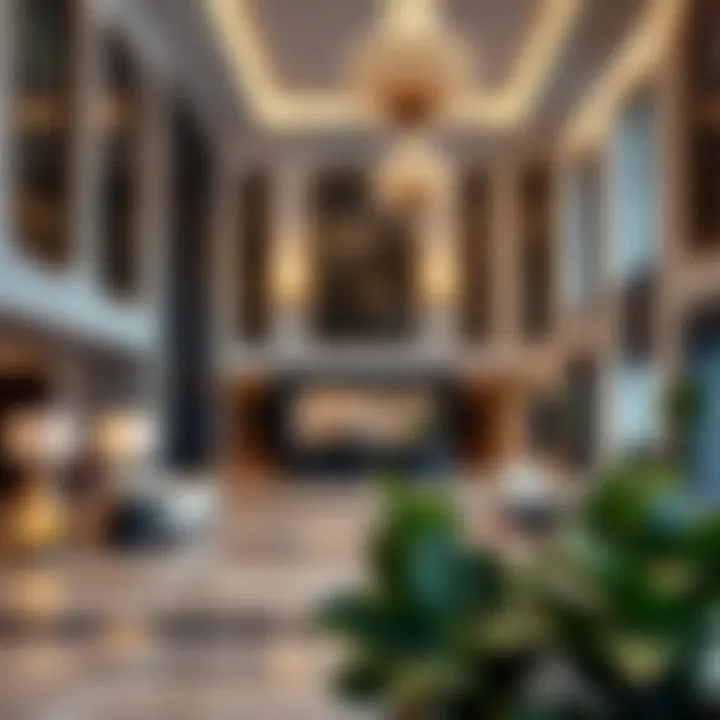 Luxurious lobby area of Damac Executive Heights