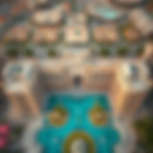 Aerial View of Dubai Gate Aerial view of Dubai Gate showcasing its architectural design