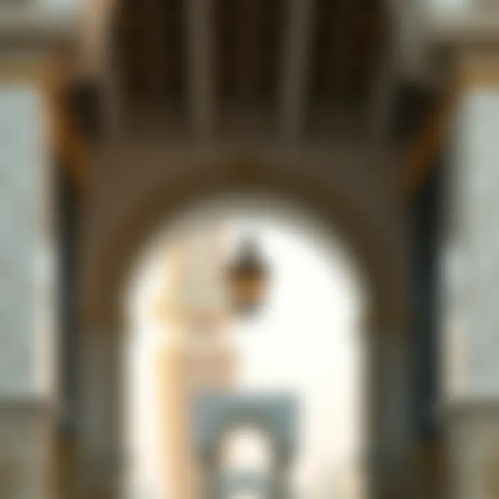 Architectural Features of Dubai Gate Detailed close-up of the architectural features of Dubai Gate