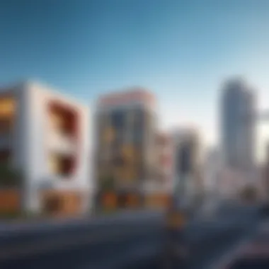 Future Developments Near Dubai Gate Rendering of future developments near Dubai Gate