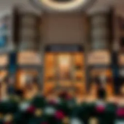 An elegant luxury boutique within Dubai Mall showcasing high-end fashion.