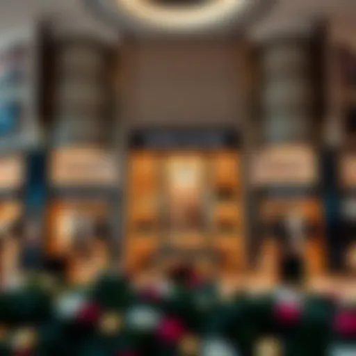 Luxury Fashion Boutique in Dubai Mall An elegant luxury boutique within Dubai Mall showcasing high-end fashion.