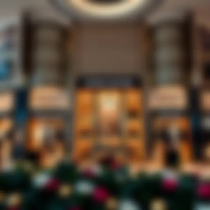 Luxury Fashion Boutique in Dubai Mall An elegant luxury boutique within Dubai Mall showcasing high-end fashion.