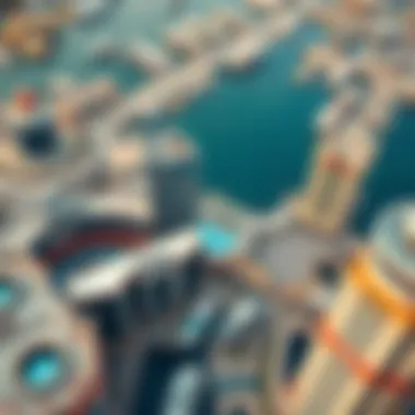 Dubai Marina Mall's Role in Real Estate Landscape Aerial view of Dubai Marina highlighting the mall's significance in the real estate market