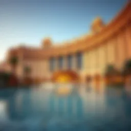 Stunning facade of Caesars Palace Dubai