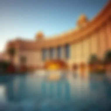 Architectural Marvel of Caesars Palace Stunning facade of Caesars Palace Dubai