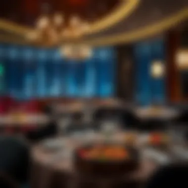 Gourmet dining experience in a high-end restaurant within Dubai's prestigious zone.