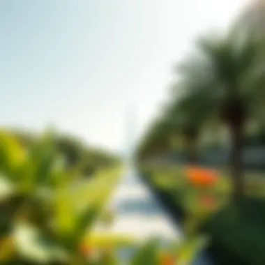 Lush green parks and recreational areas complementing Dubai's luxurious lifestyle.