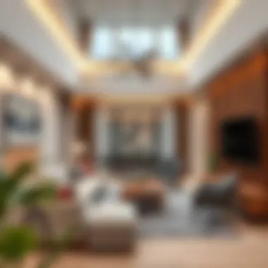 Trendy interior of a vacation rental