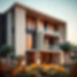 Architectural detail of Eden House showcasing modern design