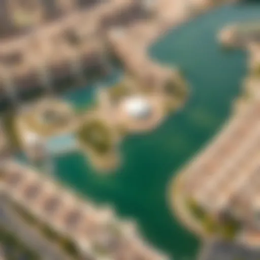 Aerial view of Emaar Creek Waters showcasing its stunning architecture