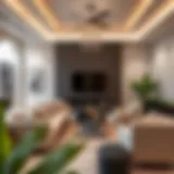 Cozy family room interior showcasing modern decor and comfort.