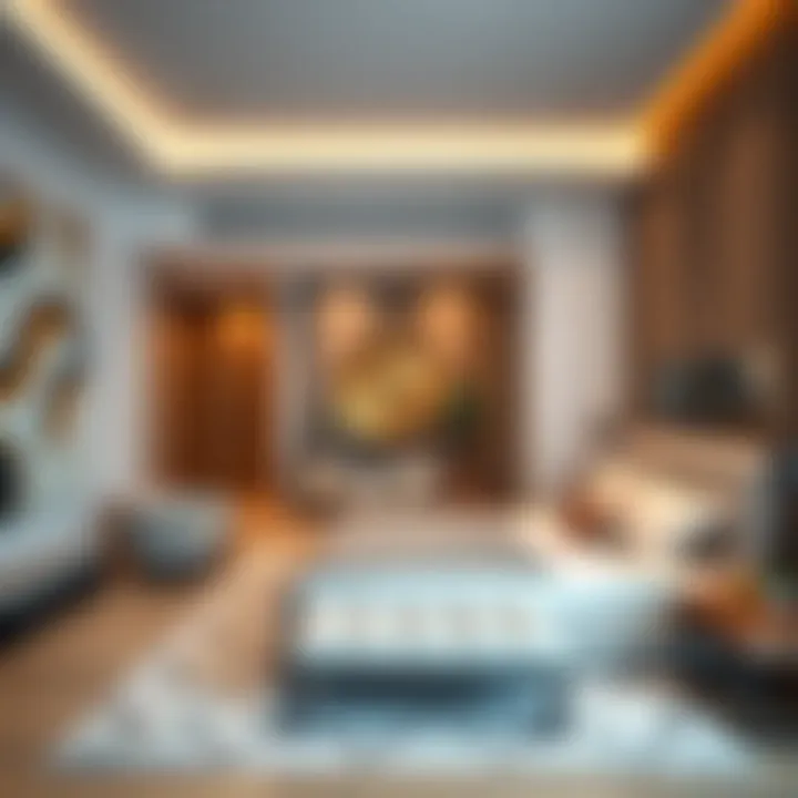 Contemporary bedroom design with stylish furniture