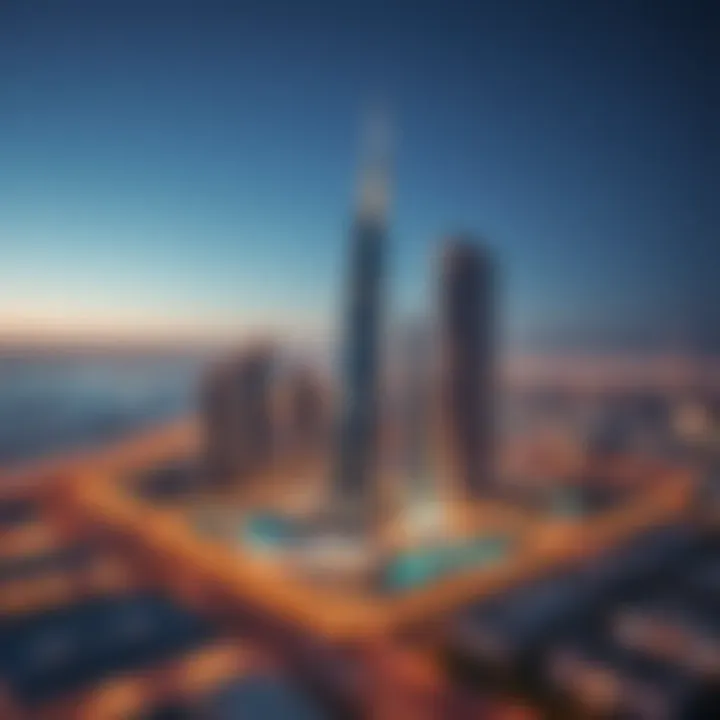 Prime Location: Jeel Tower in Dubai Aerial view highlighting Jeel Tower's strategic location in Dubai