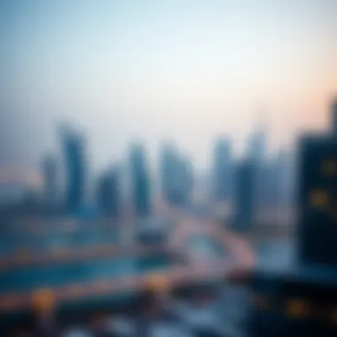Panoramic view of JLT skyline