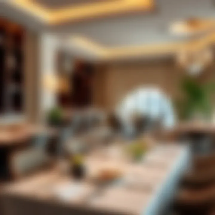 Gourmet Dining Experience Elegant dining space at Marriott Residence Dubai featuring gourmet options