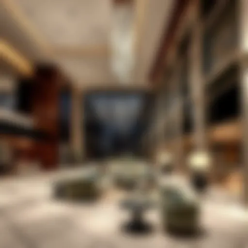 Luxurious lobby area of Marriott Residence Dubai showcasing modern design