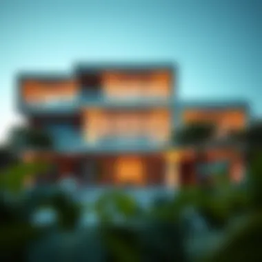 Modern Architectural Marvel of MBL Residence Elegant exterior view of MBL Residence showcasing modern architecture