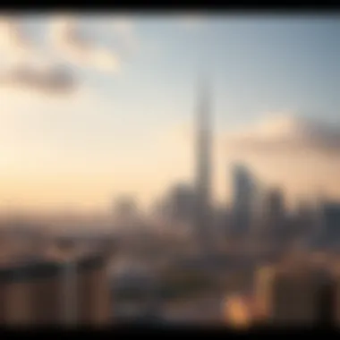 Prime Location of MBL Residence in Dubai's Skyline Panoramic skyline view illustrating MBL Residence's prime location in Dubai