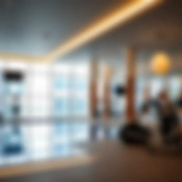 Modern Amenities in MBR City District One Modern amenities in MBR City District One including a state-of-the-art fitness center and pool