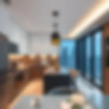 Contemporary Kitchen in Midtown Apartment Modern kitchen design in a furnished midtown apartment