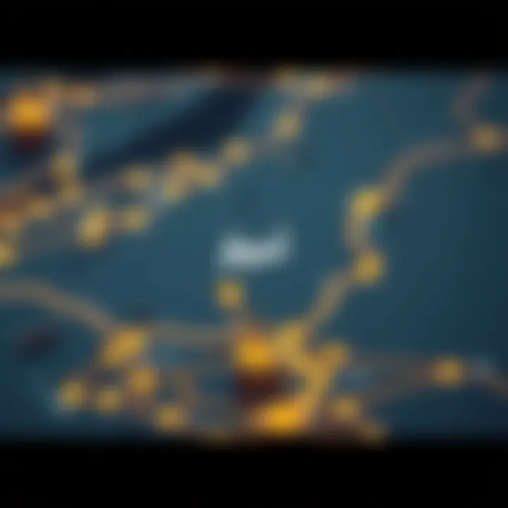 Strategic Location of منار مول Map indicating the strategic location of منار مول in Dubai