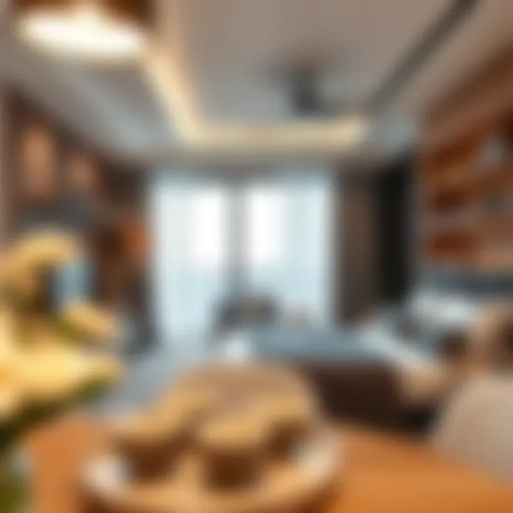 Interior of a stylish studio apartment in Deira