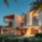 Stunning exterior view of Nikki Beach Villa Dubai showcasing modern architectural design