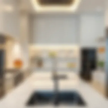 Gourmet kitchen showcasing high-end appliances and modern design elements