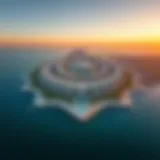 Aerial view of Palm Jumeirah showcasing its unique shape and luxury villas