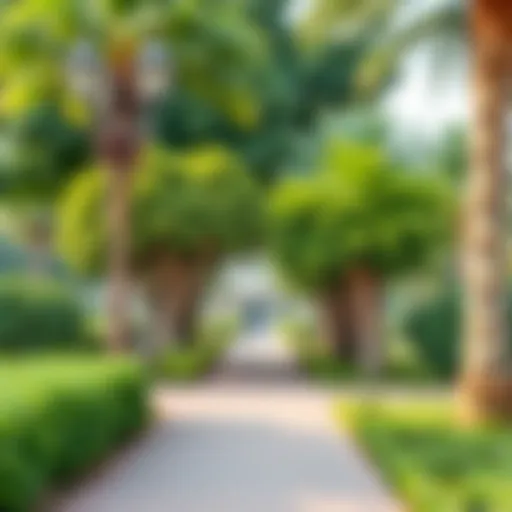 A vibrant pet-friendly park in Dubai showcasing lush greenery