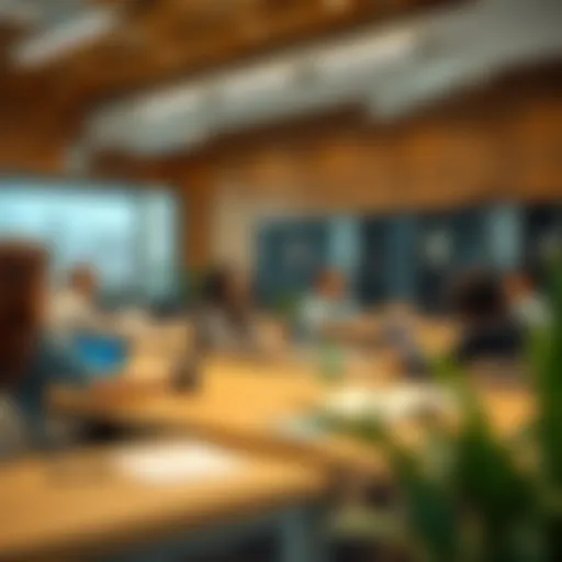 Learning Environment for Real Estate Professionals A classroom setting with students engaged in learning about real estate brokerage.