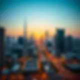 Skyline of Dubai showcasing modern architecture