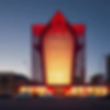 Red Diamond Building Exterior Exterior view of the Red Diamond Building showcasing its unique architectural design