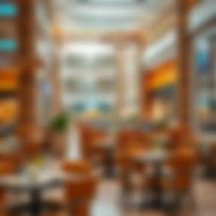 Relaxing dining area offering diverse culinary options within Mazyad Mall